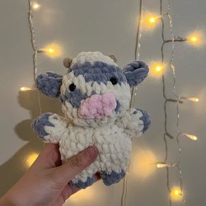 Crochet Blue Cow